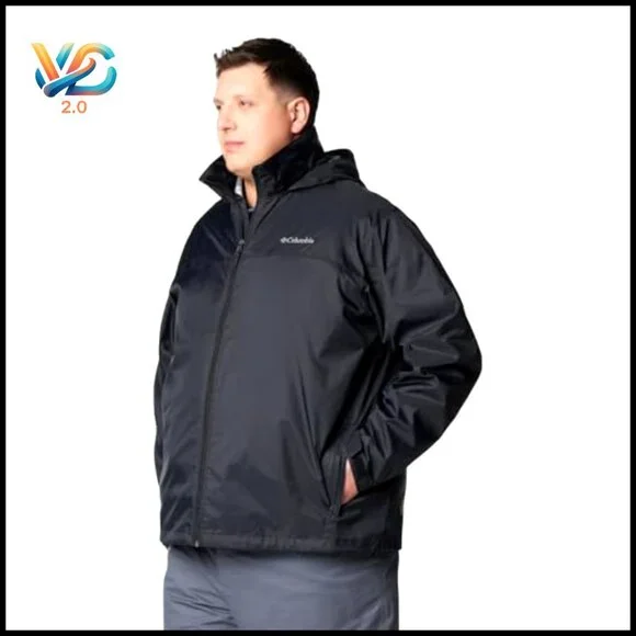 Waterproof Packable Rain Jacket with Stow-Away Hood, Regular Fit